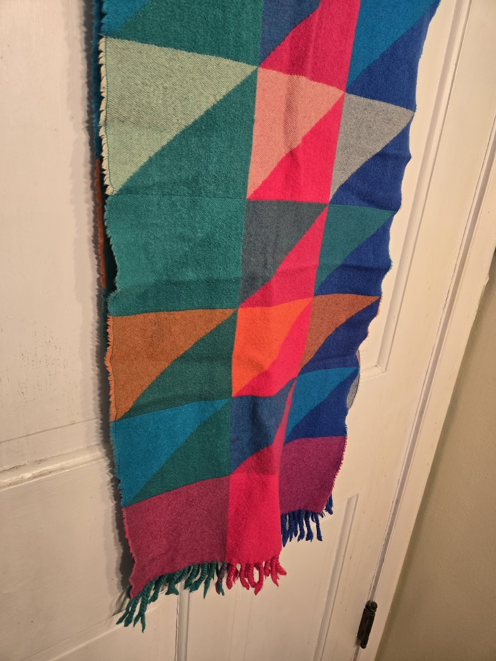 Geometric Colorblock Scarf - Multicolor - Picture 2 of 3